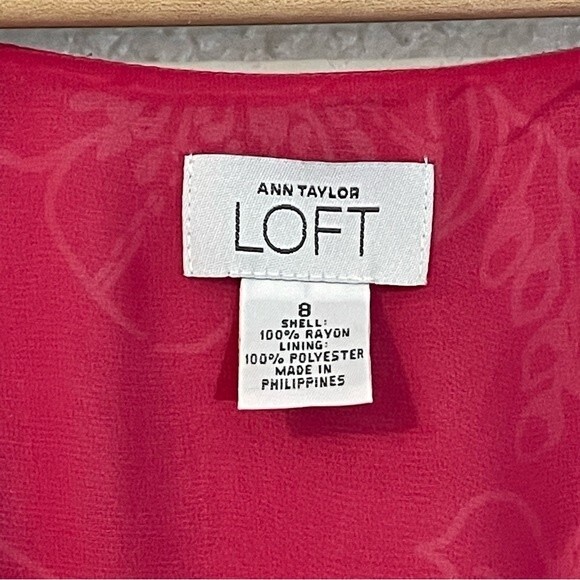 Ann Taylor Loft sleeveless floral dress. Side zip, fully lined. Women’s 8 - Picture 4 of 7